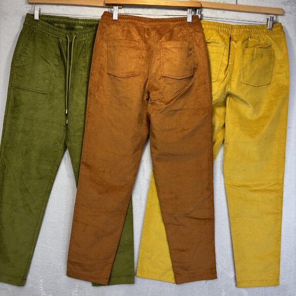 Lot of 3 D&co Denim Co Heritage Corduroy Pants Womens XS Nature Green Tan Yellow - Picture 10 of 14